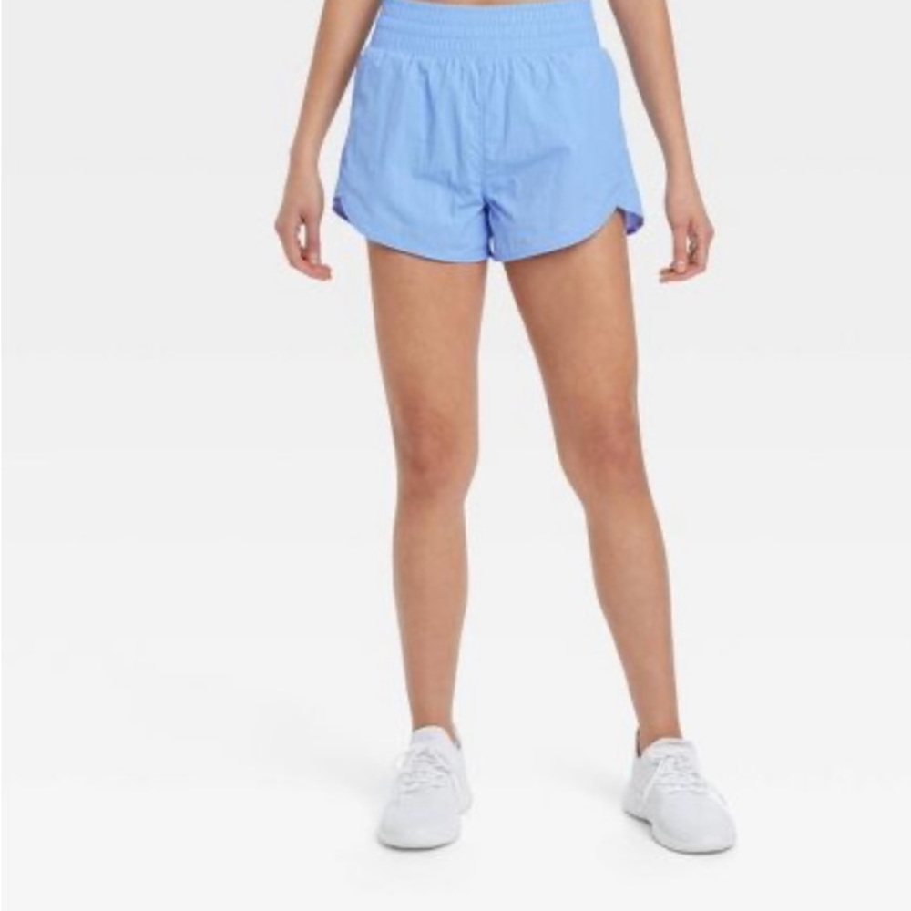 Women's Crinkle Tulip Run Shorts 3" - All in Motion - Blue - Woman’s XXL - NWT